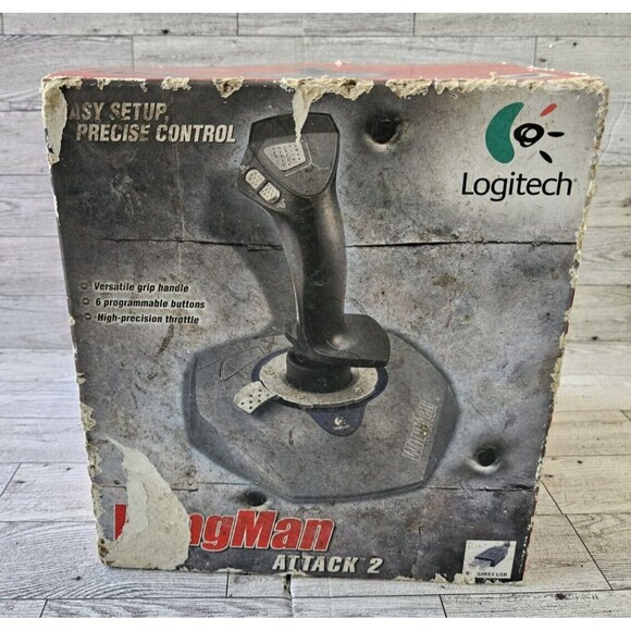 Vintage Logitech Wingman Attack 2, Yahoo Optical Mouse, Floppy Drive Bundle. - Picture 3 of 16